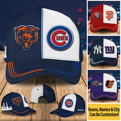 Two Teams Customized Classic Cap With Skyline City