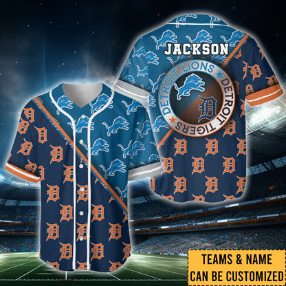 Detroit Team Short Sleeve Baseball Jersey - Customized Jersey