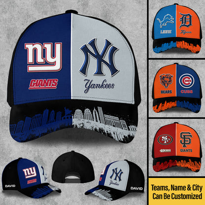 Two Teams Classic Cap - Customized Team Classic Cap - Skyline ver