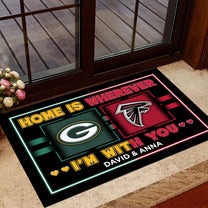Home Is Wherever I'm With You Customized Doormat - Anti Slip Indoor Doormat