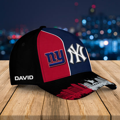 Three Teams Classic Cap - Customized Team Classic Cap - Skyline ver