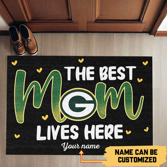 The Best Mom Lives Here-  Customized Doormat - Anti Slip Indoor Doormat - GBP