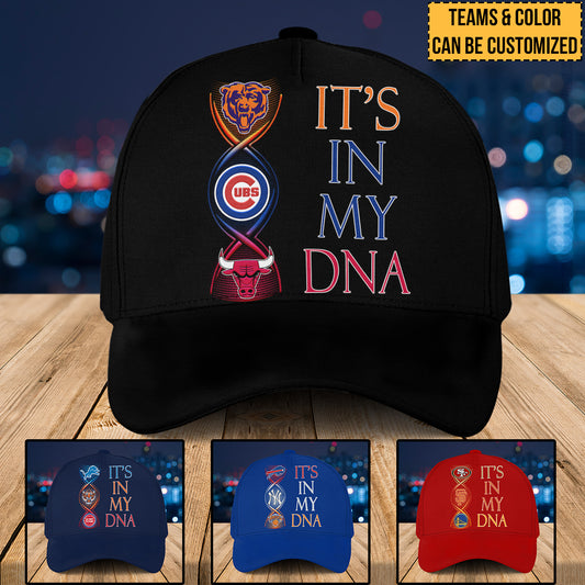 Three Teams In My DNA Classic Cap - Customized Classic Cap