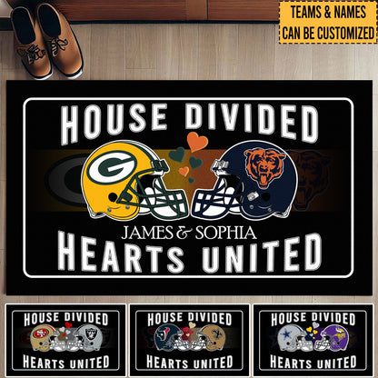 House Divided Hearts United -  Customized Doormat - Anti Slip Indoor Doormat