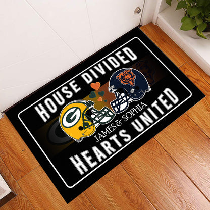 House Divided Hearts United -  Customized Doormat - Anti Slip Indoor Doormat