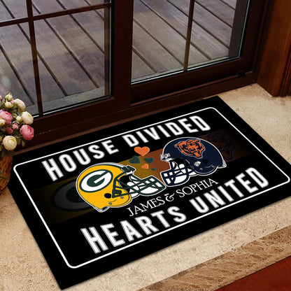 House Divided Hearts United -  Customized Doormat - Anti Slip Indoor Doormat