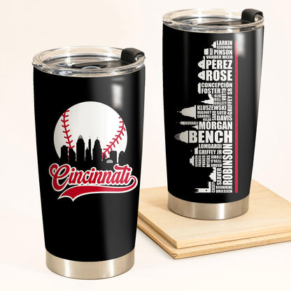 Cincinnati Reds Skyline Legends - Customized Tumbler