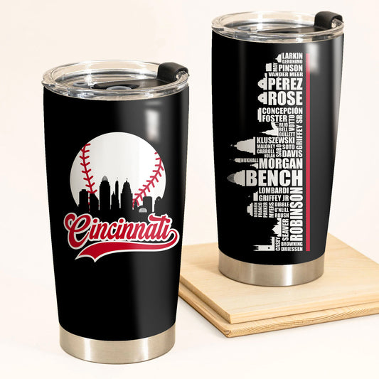 Cincinnati Reds Skyline Legends - Customized Tumbler