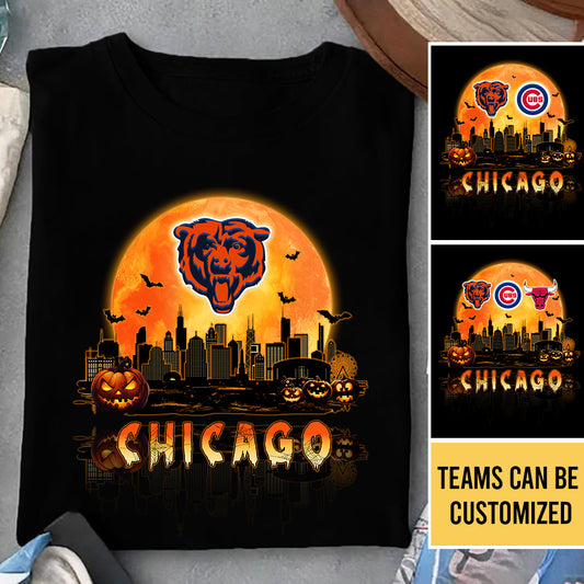 Halloween Chicago Skyline Shirt - Customized Shirt