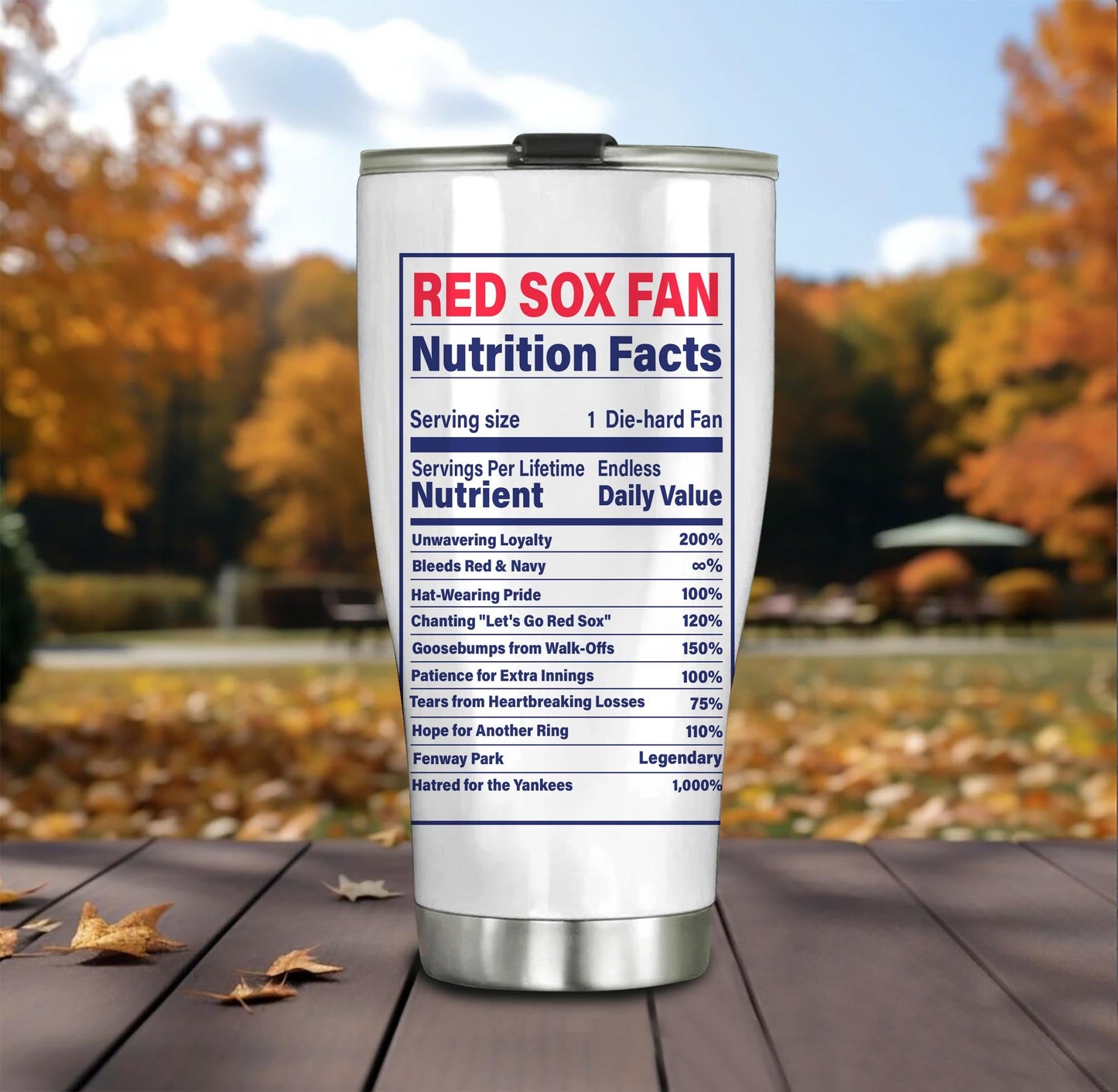 Nutrition Facts Stainless Steel Tumbler - BTRS