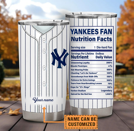 Nutrition Facts Stainless Steel Tumbler - NYYK