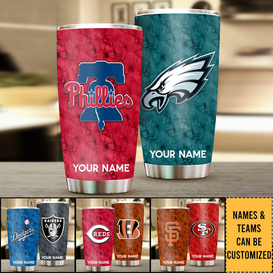 Two Teams Stainless Steel Tumbler - Customized Steel Tumlber