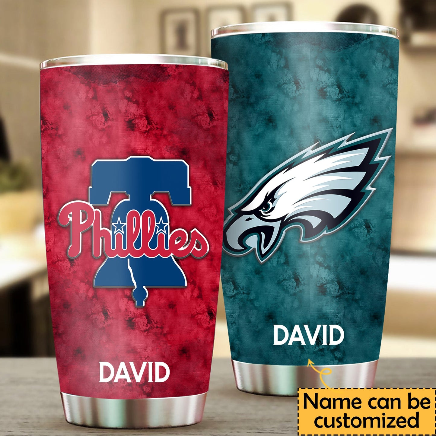 Two Teams Stainless Steel Tumbler - Customized Steel Tumlber