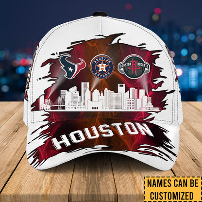 Houston Skyline Classic Cap - Customized Classic Cap