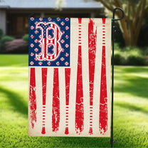 Patriotic 4th of July American Baseball Garden Flag - Customized Flag