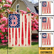 Patriotic 4th of July American Baseball Garden Flag - Customized Flag