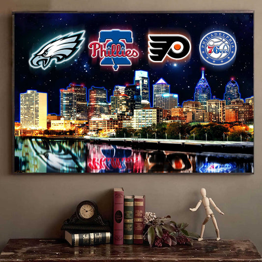 Philadelphia Skyline Unframed Poster, Wall Art