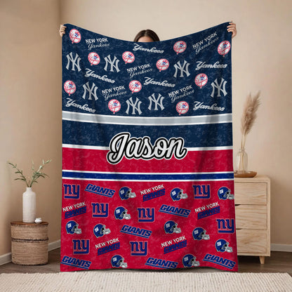 Two Teams Fleece Blanket - Customized Fleece Blanket