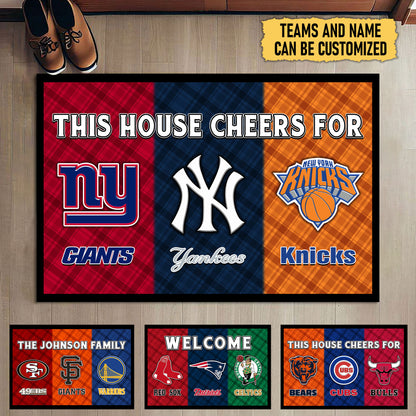 Three Teams Customized Doormat - Anti Slip Indoor Doormat