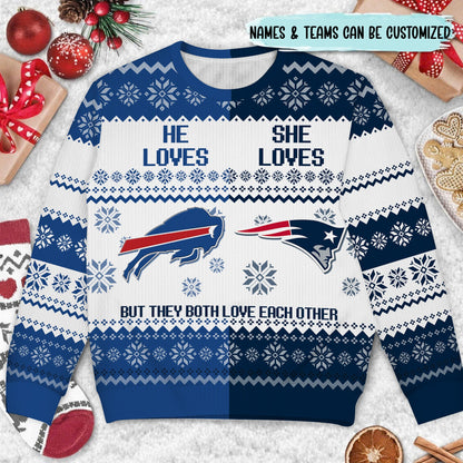 He Loves She Loves Sweater - Customized Sweater