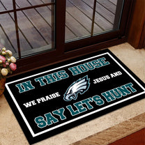 In This House We Praise Jesus Doormat - Anti Slip Indoor Doormat - PLDPAEG