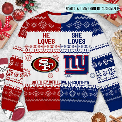 He Loves She Loves Sweater - Customized Sweater