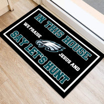 In This House We Praise Jesus Doormat - Anti Slip Indoor Doormat - PLDPAEG