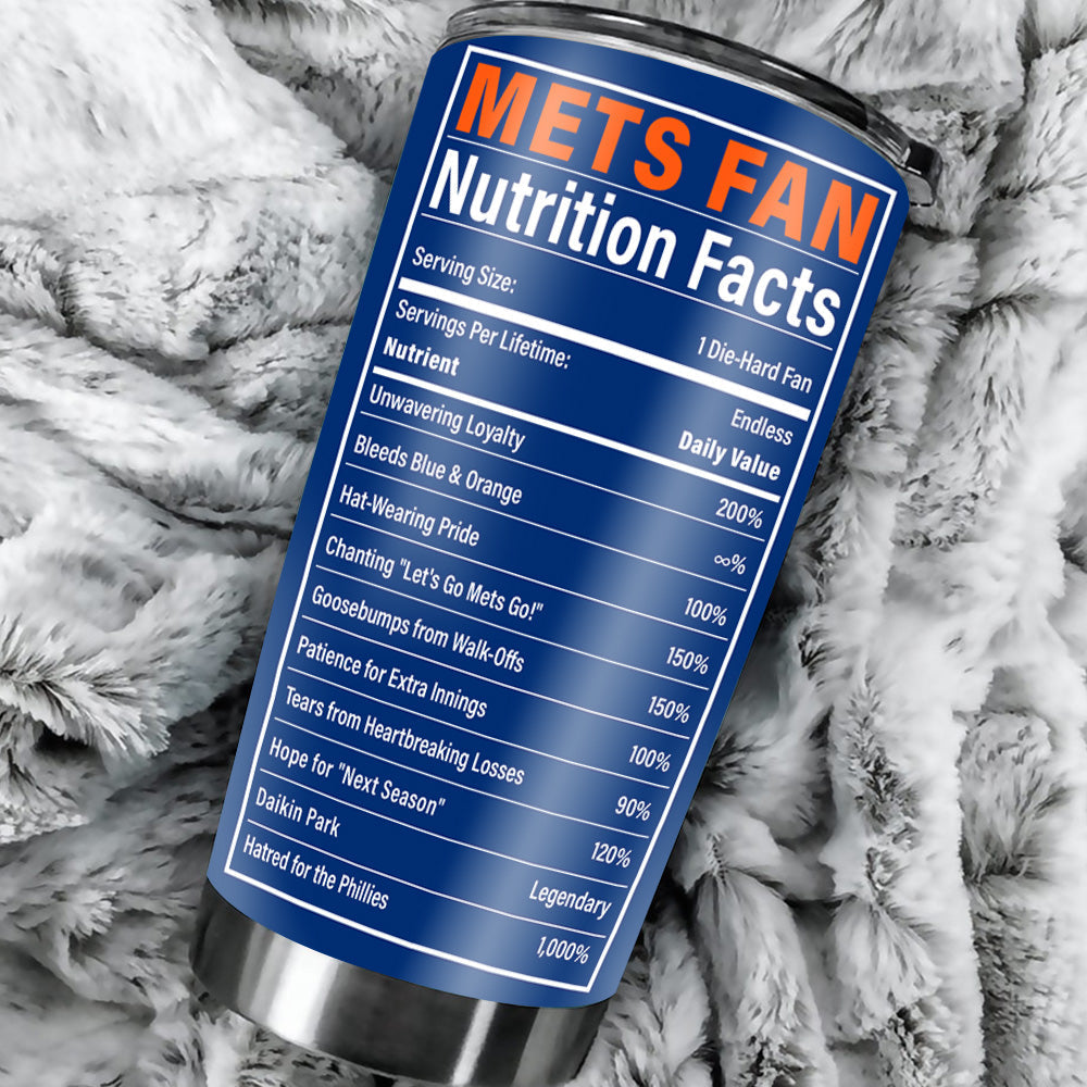 Nutrition Facts Stainless Steel Tumbler - NYM