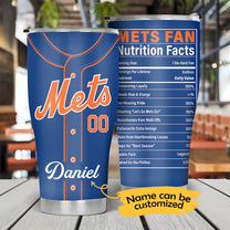 Nutrition Facts Stainless Steel Tumbler - NYM