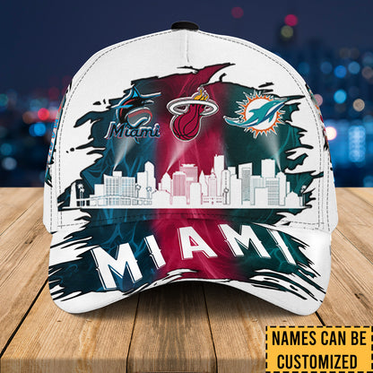 Miami Skyline Classic Cap - Customized Classic Cap