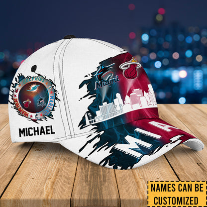Miami Skyline Classic Cap - Customized Classic Cap