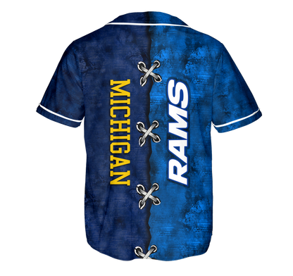 Personalized Two Teams Split Jersey- Customized Jersey - LAR MCGWVR
