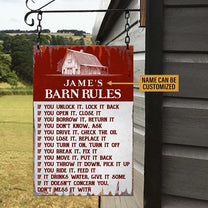 Personalized Barn Rules Classic Metal Sign