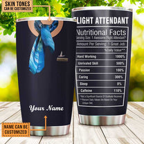Personalized Flight Attendant Nutritional Facts Tumbler