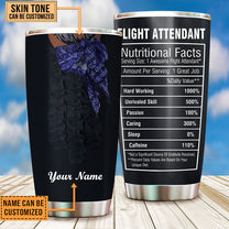 Personalized Flight Attendant Nutritional Facts Tumbler
