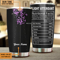 Personalized Flight Attendant Nutritional Facts Tumbler
