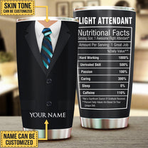 Personalized Flight Attendant Nutritional Facts Tumbler