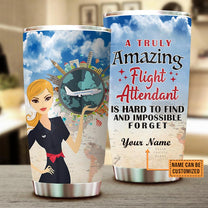 Personalized Flight Attendant Truly Amazing Tumbler