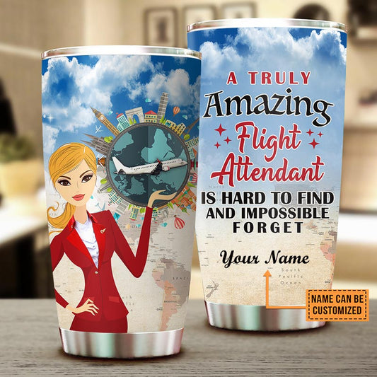 Personalized Flight Attendant Truly Amazing Tumbler