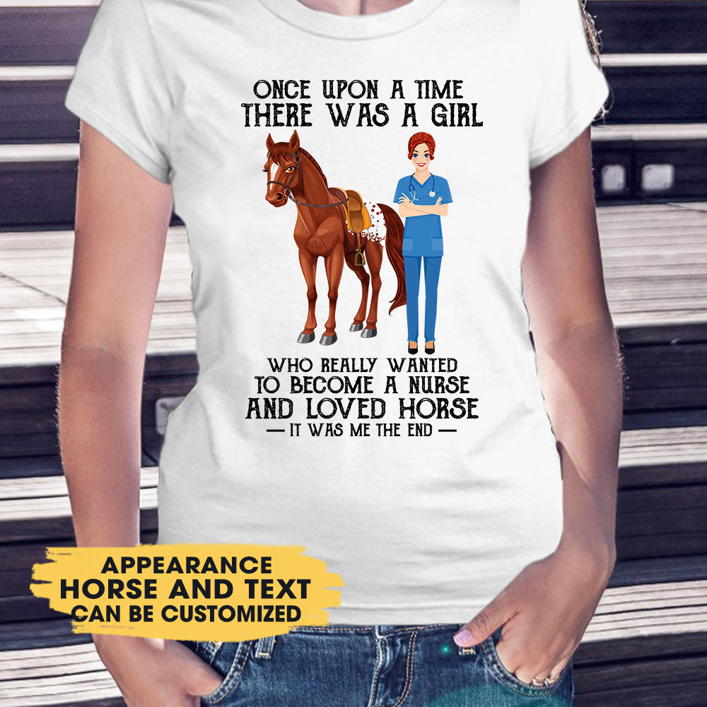 I Like My Job And Horses - Personalized Nurse Shirt