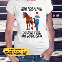 I Like My Job And Horses - Personalized Nurse Shirt