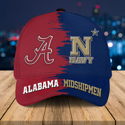 Two Teams Classic Cap - Customized Classic Cap ALBMCST NAVY