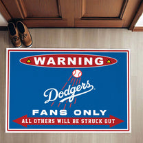 Warning Fans Only Doormat - Anti Slip Indoor Doormat - LADG