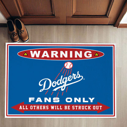 Warning Fans Only Doormat - Anti Slip Indoor Doormat - LADG
