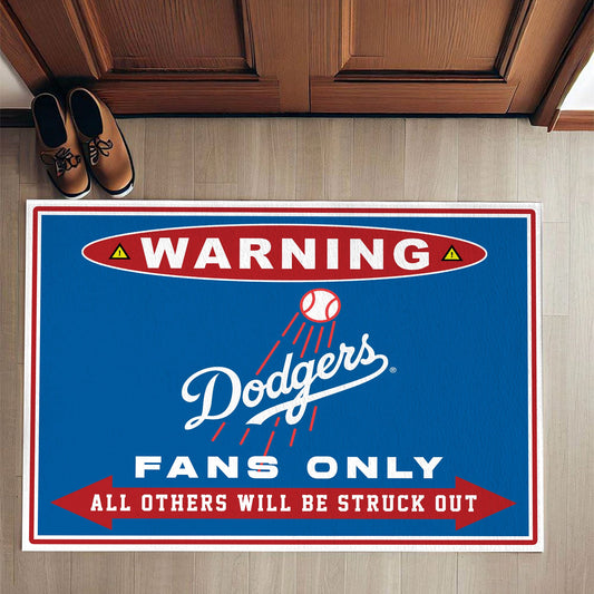 Warning Fans Only Doormat - Anti Slip Indoor Doormat - LADG