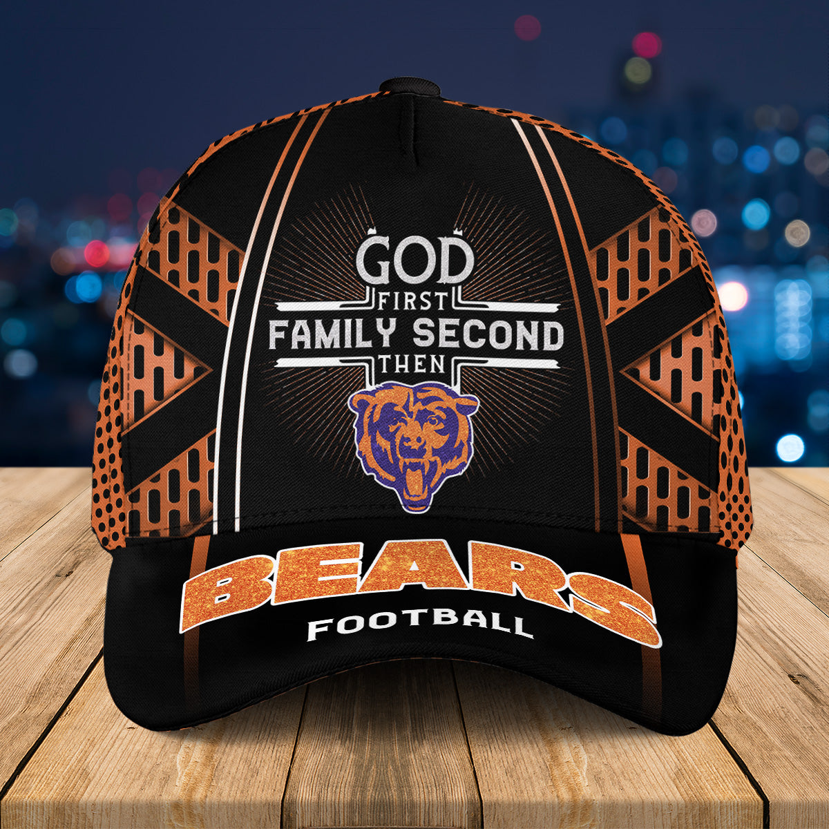 God First Family Second Then My Team Classic Cap - Customized Classic Cap
