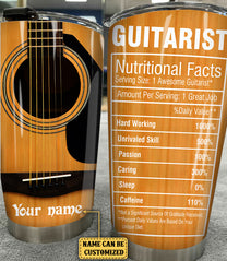 Personalized Guitar Nutritional Facts Tumbler