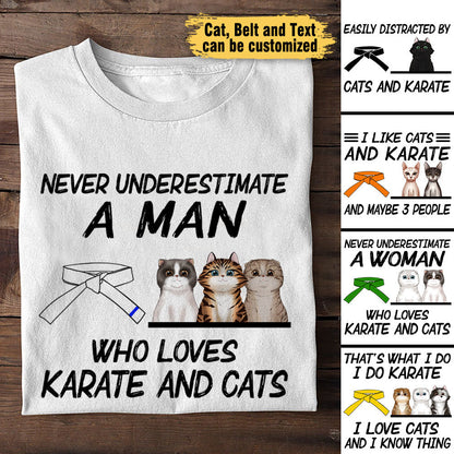 Love Karate And Cats - Personalized Shirt