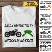 Love Karate And Motorcycles - Personalized Shirt