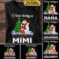I Love Being A Grandma - Personalized Christmas Shirt